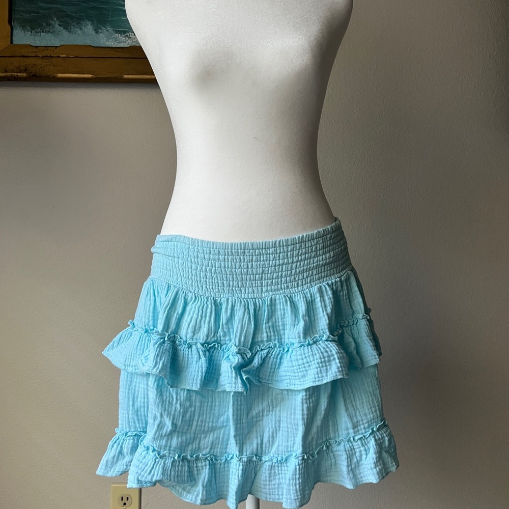 Ocean Drive Blue Bubble Mini Skirt